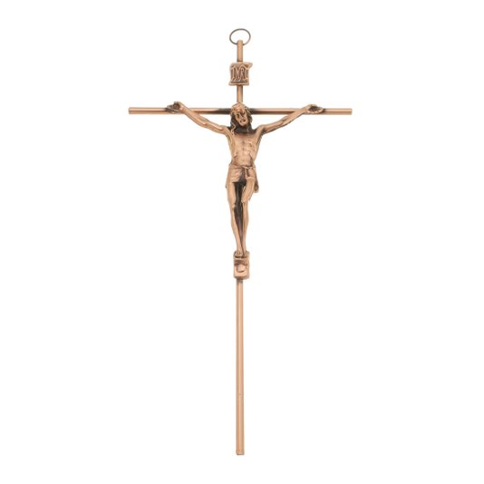 Crucifixo De Metal Para Parede Cm Cobre Lirio Do Vale Artigos