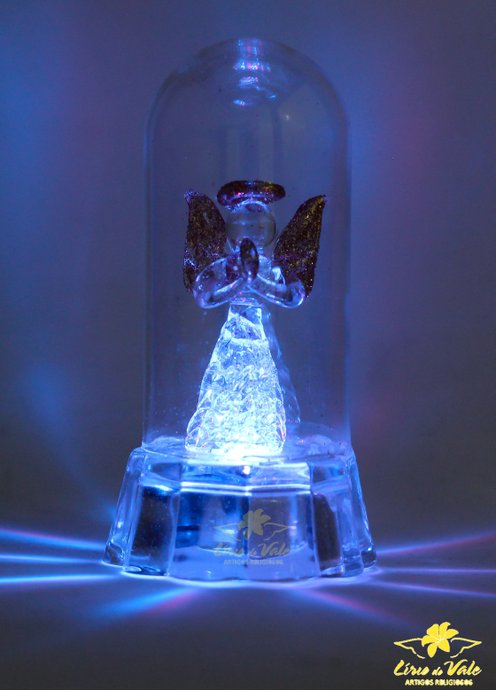 Anjo da Guarda com Luz de Led - Dourado