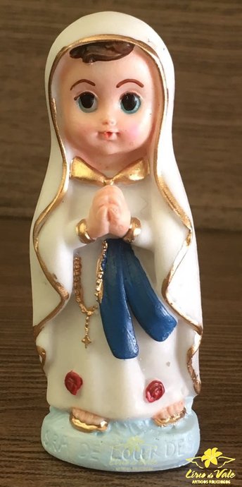 Imagem Nossa Senhora de Lourdes infantil em resina - 8cm