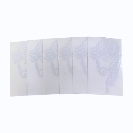 Kit Adesivo de Vinil da Face de Cristo - Branco 6un - Tam P