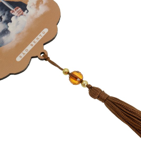 Adorno para Parede de São Bento - Pompom Marrom Escuro