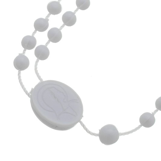 Altar de Nossa Senhora Aparecida com Terço de Plástico -  Branco