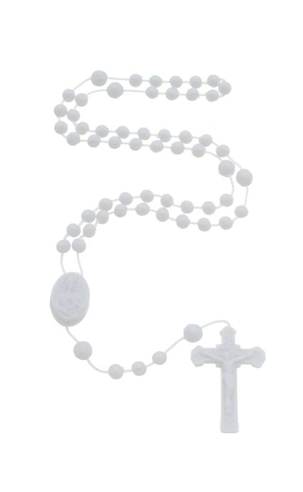 Altar de Nossa Senhora Aparecida com Terço de Plástico -  Branco