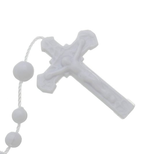 Altar de Nossa Senhora Aparecida com Terço de Plástico -  Branco