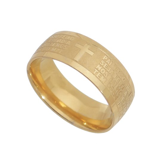 Anel do Pai Nosso Dourado - 6 Un