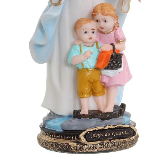 Imagem Anjo da Guarda em Resina - Azul 21cm
