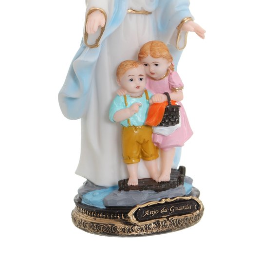 Imagem Anjo da Guarda em Resina - Azul 21cm