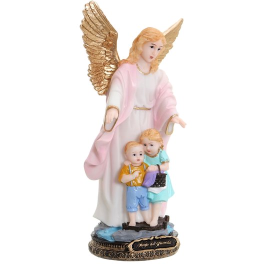 Imagem Anjo da Guarda em Resina - Rosa 21cm