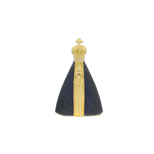Botton de Nossa Senhora Aparecida Folheado em Tam G - 3Un