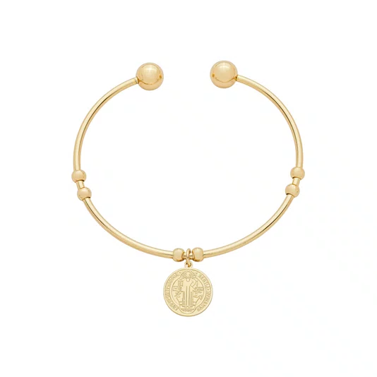 Bracelete da Medalha de São Bento Dourado