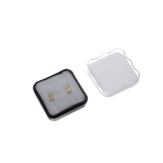 Brinco de Nossa Senhora Aparecida em Inox Dourado - Tam P