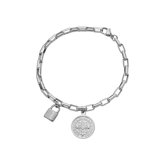 Cadeia de Consagração Medalha de São Bento Inox