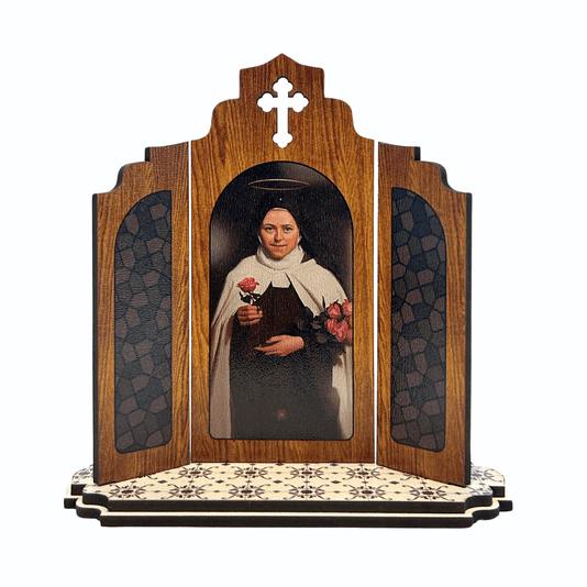 Capela Portuguesa de Santa Teresinha do Menino Jesus em MDF com Detalhe Vazado - 12,7cm
