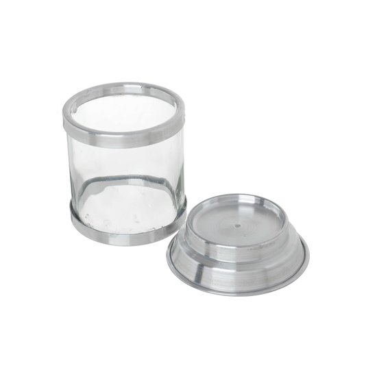 Castiçal/Suporte para Vela Baixo de Vidro com Base Removível