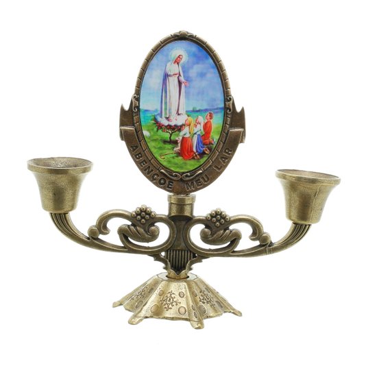 Castiçal Nossa Senhora de Fátima - Bronze