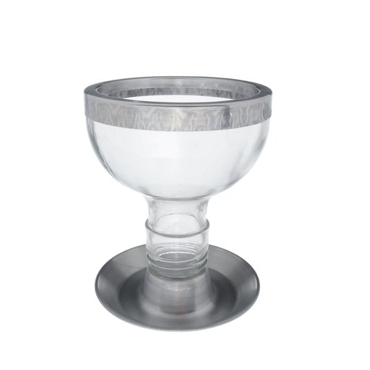 Castiçal/Suporte para Vela de Vidro em Formato de Cálice
