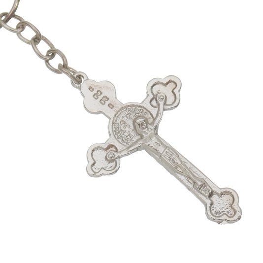 Chaveiro Crucifixo de São Bento - Níquel