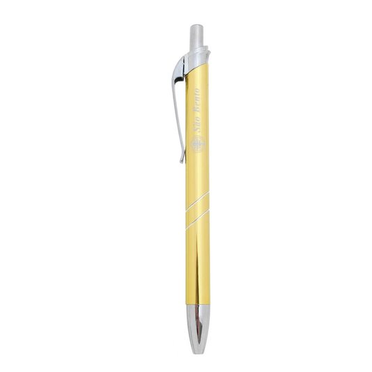 Chaveiro Crucifixo São Bento e Caneta - Dourado