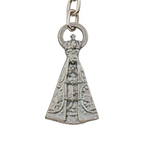 Chaveiro de Nossa Senhora Aparecida em Metal - Prata