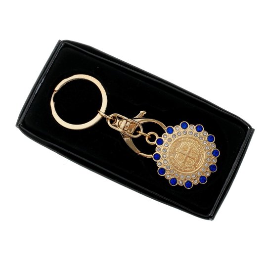 Chaveiro de São Bento com Strass