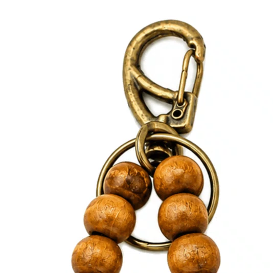 Chaveiro Dezena Aberta Madeira São Bento Marrom Clara 10mm