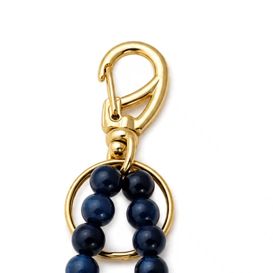 Chaveiro Dezena Aberta Pérola Mesclada Nossa Senhora Das Graças Azul Escura 8mm