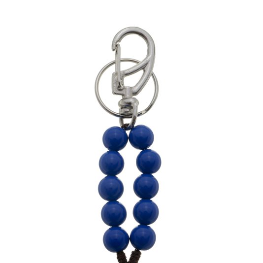Chaveiro Dezena da Medalha de São Bento Colorida com Mosquete - Azul