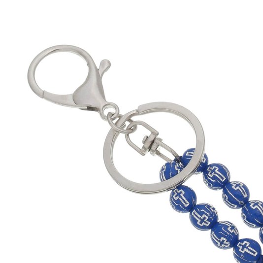 Kit Chaveiros de Dezena de Nossa Senhora Aparecida - Preto, Rosa, Branco e Azul - 12un
