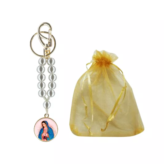 Chaveiro Dezena Nossa Senhora de Guadalupe Pérola Abs