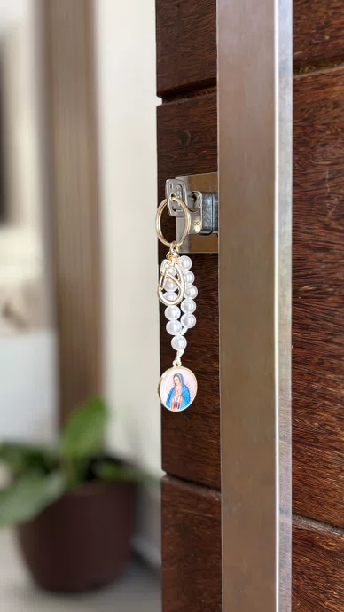 Chaveiro Dezena Nossa Senhora de Guadalupe Pérola Abs