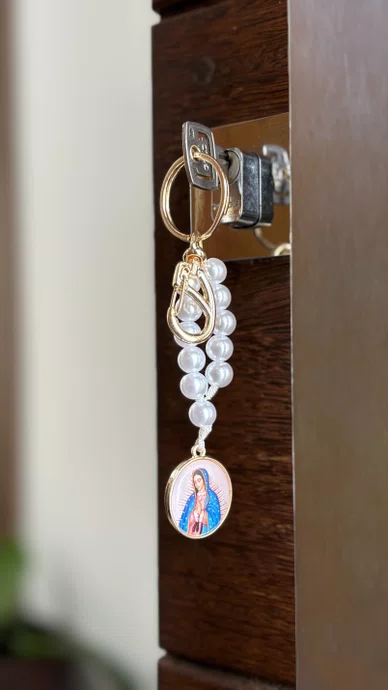 Chaveiro Dezena Nossa Senhora de Guadalupe Pérola Abs