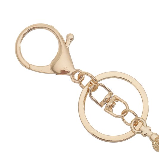 Chaveiro Nossa Senhora Aparecida com Mosquete - Dourado