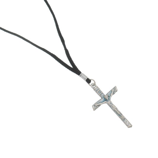 Cordão Crucifixo- Prata Velha 6 Un