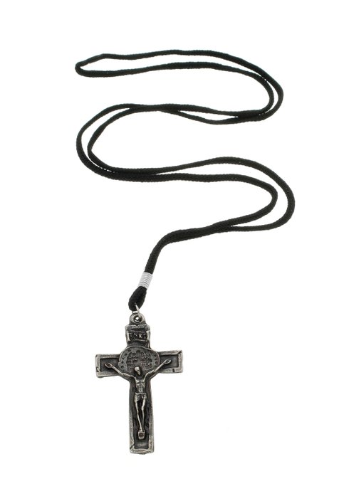 Cordão Crucifixo com Medalha Das Duas Cruzes