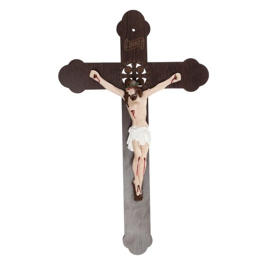 Crucifixo de Parede com Cristo em Resina - 36cm