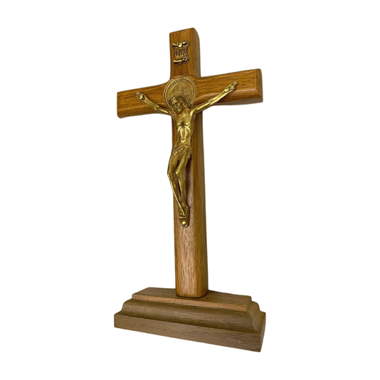 Crucifixo de Mesa São Bento - 19cm