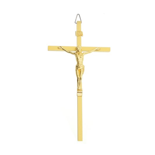 Crucifixo de Parede - Dourado 21cm