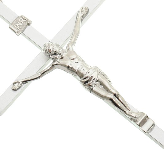 Crucifixo de Parede - Prata 21cm