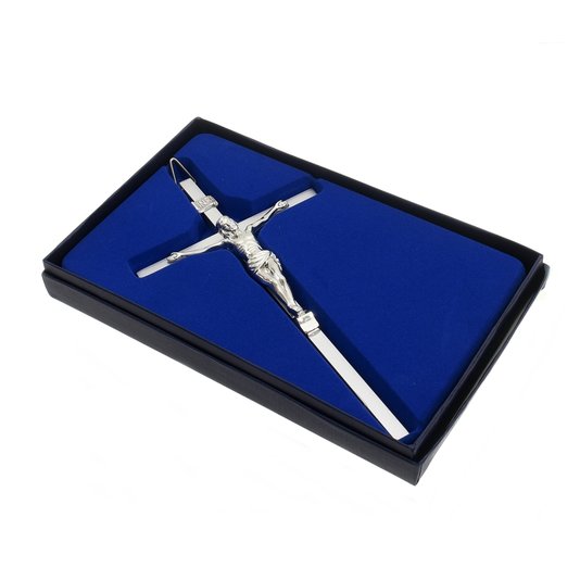 Crucifixo de Parede - Prata 21cm