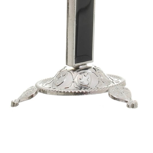 Crucifixo de Mesa São Bento - Preto 21cm