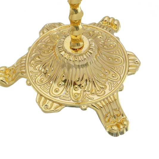 Crucifixo de Mesa São Bento - Dourado 27,5cm