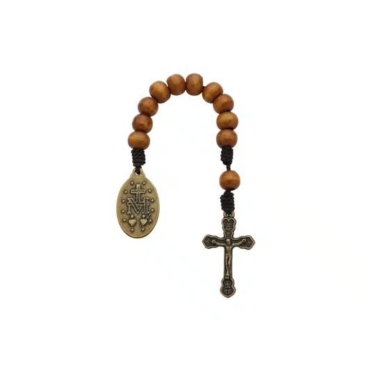 Dezena de Bolso Madeira Marrom Claro Ns Das Graças 8mm