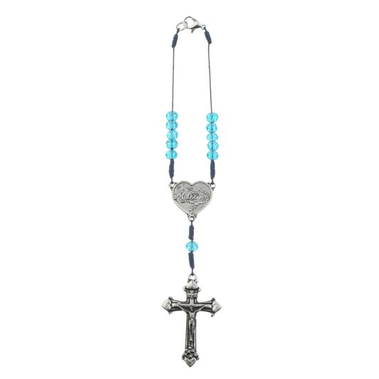 Kit Dezena de Carro de Nossa Senhora Aparecida em Cristal Azul - 2Un