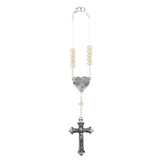 Dezena de Carro de Nossa Senhora Aparecida em Cristal Caramelo - 2un