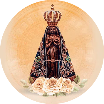 Dezena para Carro Nossa Senhora Aparecida de Madeira Marrom Escuro 10mm