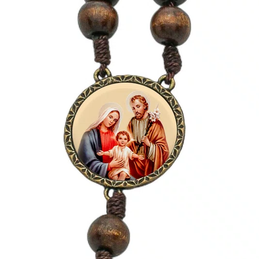 Dezena para Carro Sag. Família de Madeira Marrom Escuro 10mm