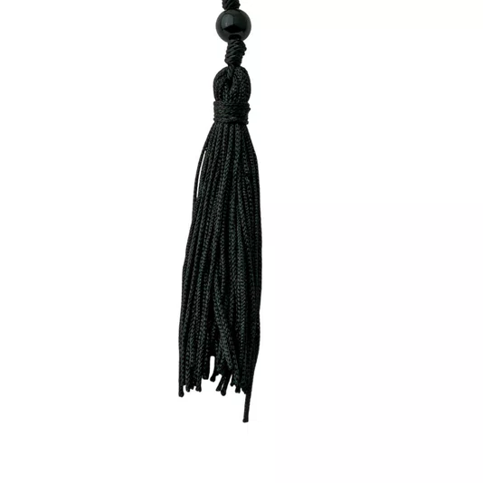 Dezena para Carro São Bento em Pérola Preta 10mm com pompom