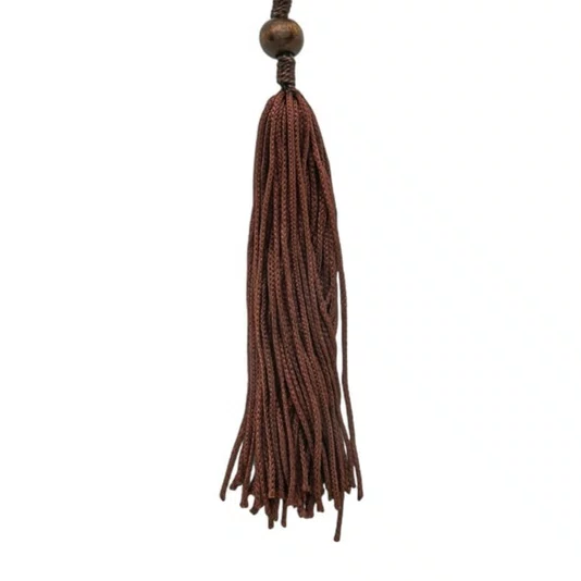 Dezena para Carro São Miguel Madeira Marrom Escuro 10mm e Pompom