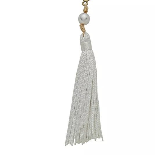 Dezena para Carro São Miguel Pérola Abs Branca 10mm e Pompom