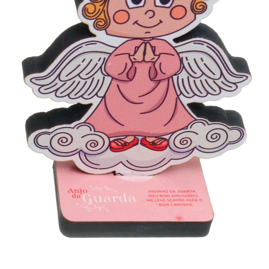Enfeite Anjo da Guarda Rosa Infantil